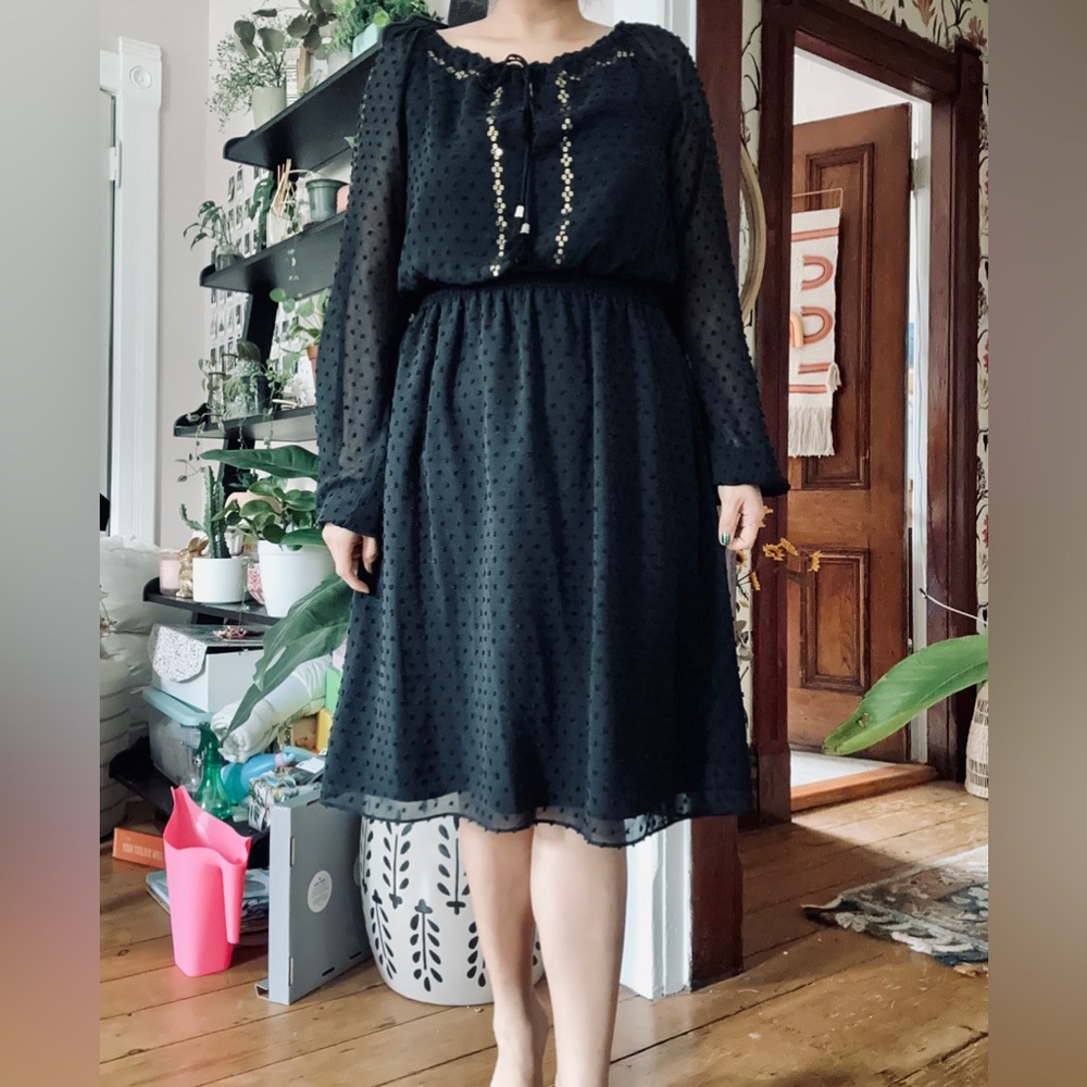 Black Sequin Dress